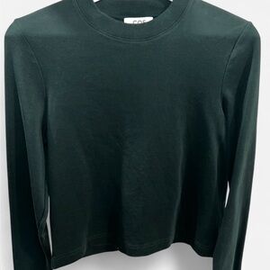COS Deep Green Crew Neck Top